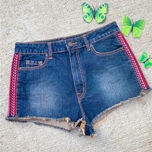 BDG High rise cheeky blue jean shorts 30